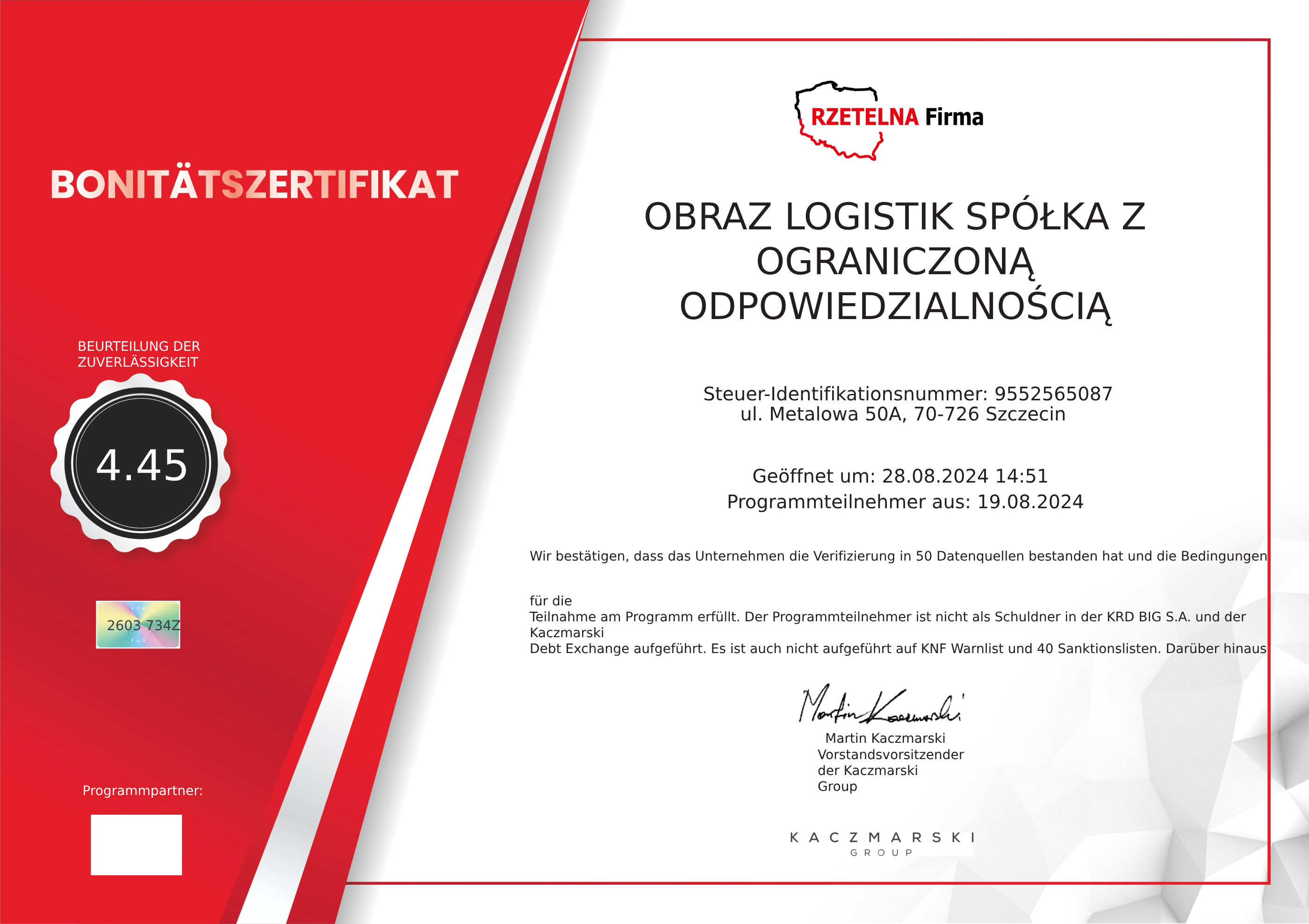 OBRAZ LOGISTIK Sp. z o.o.